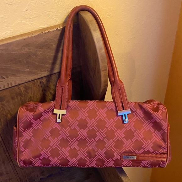 Tumi Signature Jacquard Leather & Nylon Shoulder Bag - Picture 1 of 15